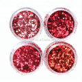 Gemischte Glitter-rote Nagel-Kunst-Glitter-Puder-Paillette-Dekoration